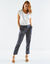 T-shirt uni détail boutonné maille jersey (blanc)