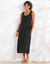 Robe à plastron macramé (noir)